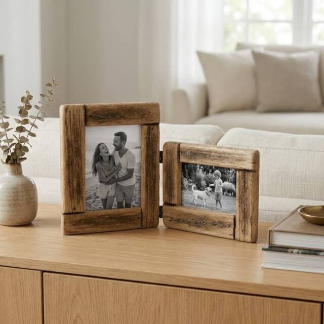 Garden Greatness Folding Wooden Multi Photo Frame in Brown - Size: 1 Pack - image 1
