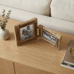Garden Greatness Folding Wooden Multi Photo Frame in Brown - Size: 1 Pack - thumbnail 2