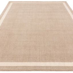 The Rug Shop UK Beige Handmade Easy to clean Plain Border Area Rug - Size: 200 cm x 290 cm - thumbnail 2