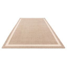 The Rug Shop UK Beige Handmade Easy to clean Plain Border Area Rug - Size: 200 cm x 290 cm - thumbnail 5