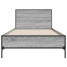 Berkfield Home Bed Frame without Mattress Grey Sonoma 90x200 cm - thumbnail 4
