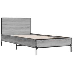 Berkfield Home Bed Frame without Mattress Grey Sonoma 90x200 cm - thumbnail 3
