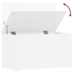 Berkfield Home Storage Chest White 84x42x46 cm Engineered Wood - Size: 84 x 42 x 46 cm - thumbnail 8