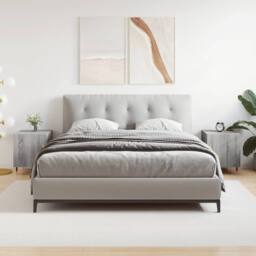 Berkfield Home Bedside Cabinets 2 pcs Grey Sonoma 40x40x50 cm Engineered Wood - Size: 40 x 40 x 50 cm - thumbnail 2