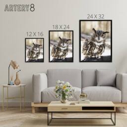 "Artery8 Owl perched on a rock Carol M Highsmith Framed Canvas Wall Art Print - Size: W12"" x H16""" - thumbnail 4