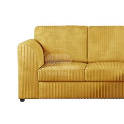 Furnishings For Less UK Luxor Jumbo Cord 4 Seater Corner sofa Right Hand Facing - Full Back in Mustard - thumbnail 3