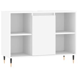 Berkfield Home Bathroom Cabinet White 80x33x60 cm Engineered Wood - Size: 80 x 33 x 60 cm - thumbnail 2
