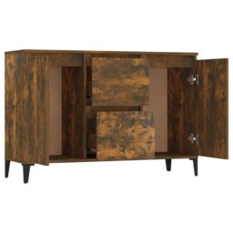 Berkfield Home Sideboard Smoked Oak 104x35x70 cm Engineered Wood in Brown - Size: 104 x 35 x 70 cm - thumbnail 5