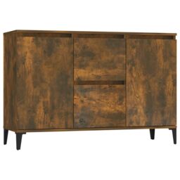 Berkfield Home Sideboard Smoked Oak 104x35x70 cm Engineered Wood in Brown - Size: 104 x 35 x 70 cm - thumbnail 2
