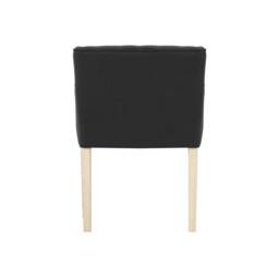 Lemon Pavilion Furniture Shay Winged Indoor Chair with Arms - Linen Blend/Rubber Wood in Black - thumbnail 4