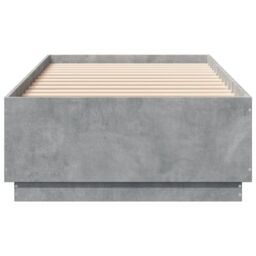 Berkfield Home Bed Frame without Mattress Concrete Grey 90x200 cm - thumbnail 4