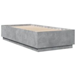 Berkfield Home Bed Frame without Mattress Concrete Grey 90x200 cm - thumbnail 6