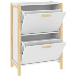 Berkfield Home Shoe Cabinet White 57.5x33x80 cm Engineered Wood - thumbnail 8