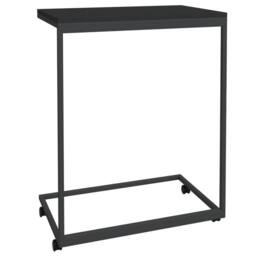Berkfield Home Side Table with Wheels Black 55x35x70 cm Engineered Wood - Size: 55 x 35 x 70 cm - thumbnail 5