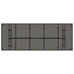 Berkfield Home Garden Table with Glass Top Brown 240x90x75 cm Poly Rattan - Size: 240 x 90 x 75 cm - thumbnail 7