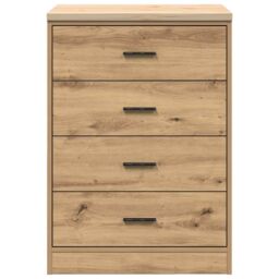 Berkfield Home Garage Storage Cabinet Artisan Oak 60x51x85 cm Solid Wood Pine in Brown - Size: 60 x 51 x 85 cm - thumbnail 6