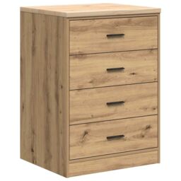 Berkfield Home Garage Storage Cabinet Artisan Oak 60x51x85 cm Solid Wood Pine in Brown - Size: 60 x 51 x 85 cm - thumbnail 2