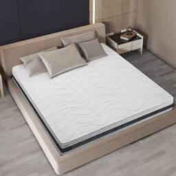 The White Stone Hypoallergenic Waterfoam Mattress, 16 cm, breathable & Antibacterial - 130 x 190 cm in White - Size: Single - thumbnail 2