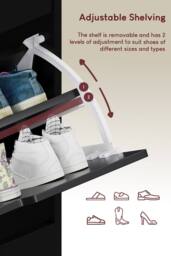 Home Discount Vida Designs 3 Drawer Shoe Cabinet with Shelf Space-saving Storage in Black - thumbnail 4