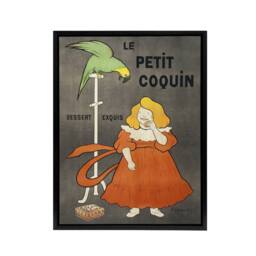 "Artery8 Petit Coquin Biscuit Vintage Ad Framed Canvas Wall Art Print Cappiello in Green - Size: W12"" x H16""" - thumbnail 1