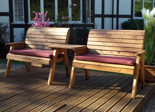 Charles Taylor Trading Twin Bench Set (straight) in Brown