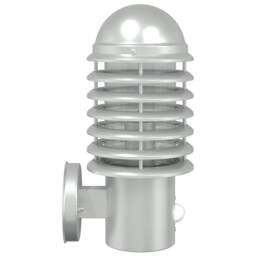 Berkfield Home Outdoor Wall Light with Sensor Silver Stainless Steel - thumbnail 5