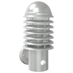 Berkfield Home Outdoor Wall Light with Sensor Silver Stainless Steel - thumbnail 3