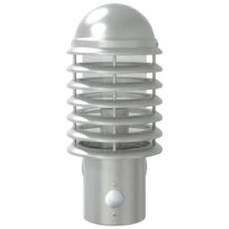 Berkfield Home Outdoor Wall Light with Sensor Silver Stainless Steel - thumbnail 4