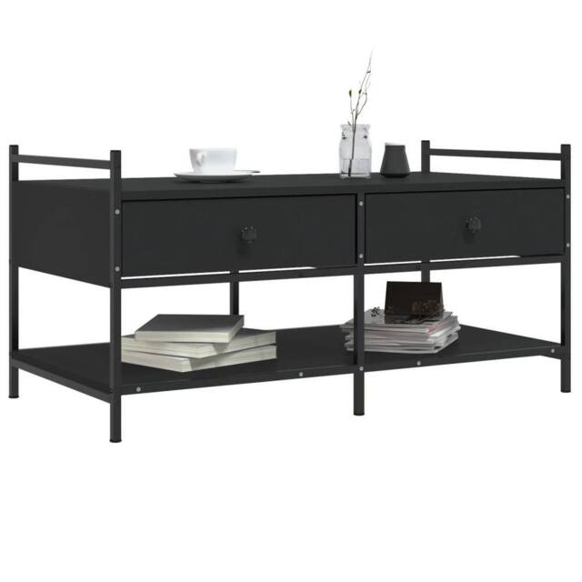 Berkfield Home Decorative Coffee Table Black 99x50x50 cm Engineered Wood - Size: 99 x 50 x 50 cm - image 1
