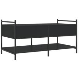 Berkfield Home Decorative Coffee Table Black 99x50x50 cm Engineered Wood - Size: 99 x 50 x 50 cm - thumbnail 8