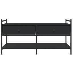 Berkfield Home Decorative Coffee Table Black 99x50x50 cm Engineered Wood - Size: 99 x 50 x 50 cm - thumbnail 6