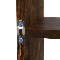 Berkfield Home Wall Display Shelf 8 Compartments Smoked Oak in Brown - thumbnail 6