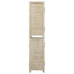 Berkfield Home 5-Panel Room Divider 175x165 cm Solid Wood Paulownia in Brown - thumbnail 3