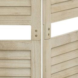 Berkfield Home 5-Panel Room Divider 175x165 cm Solid Wood Paulownia in Brown - thumbnail 5