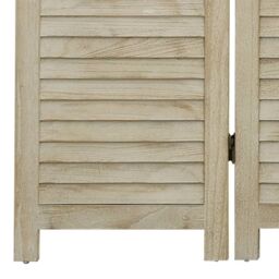 Berkfield Home 5-Panel Room Divider 175x165 cm Solid Wood Paulownia in Brown - thumbnail 6