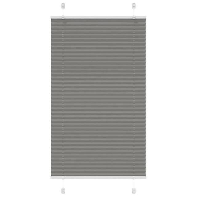 Berkfield Home Pleated Blind Anthracite 80x100 cm Fabric Width 79.4 cm Polyester in Grey - image 1