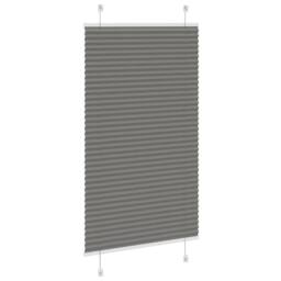Berkfield Home Pleated Blind Anthracite 80x100 cm Fabric Width 79.4 cm Polyester in Grey - thumbnail 4