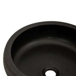 Berkfield Home Countertop Basin Black & Brown Round Œ¶41x14 cm Ceramic - Size: 41x14 cm - thumbnail 5
