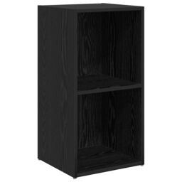 Berkfield Home TV Cabinet Set with Shelf with Storage 6 pcs Black Oak Engineered Wood - thumbnail 6
