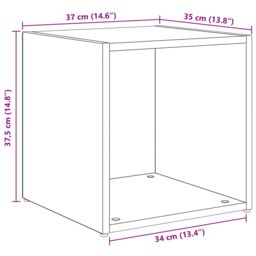 Berkfield Home TV Cabinet Set with Shelf with Storage 6 pcs Black Oak Engineered Wood - thumbnail 9
