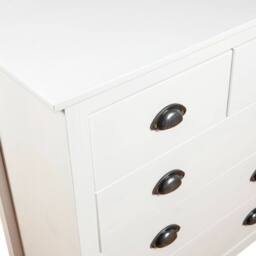 Berkfield Home Sideboard Hill White 79x40x80 cm Solid Pine Wood - Size: 79 x 40 x 80 cm - thumbnail 5