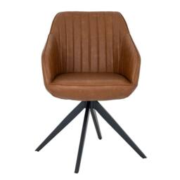 Lemon Pavilion Furniture and Decor Uppsala Tan Indoor Dining Chair - Metal - L59 x W54 x H81 cm - Brown - thumbnail 2