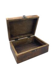KDMD Elegant Black Ceramic & Wood Storage Box - 20x15x7.5cm - Size: 20x15x7.5 cm - thumbnail 2
