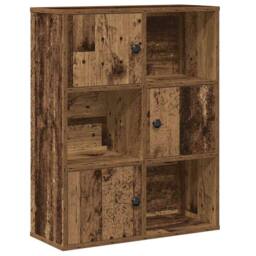 Berkfield Home Durable Bookcase Old Wood 60x24x76.5 cm Engineered Wood in Brown - thumbnail 3