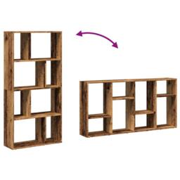 Berkfield Home Durable Bookcase Old Wood 60x20x120 cm Engineered Wood in Brown - Size: 60 x 20 x 120 cm - thumbnail 8