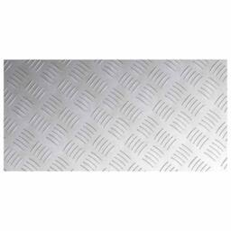 Berkfield Home Sleek Aluminium Checker Plates 4 pcs Anti-Slip 60x30 cm in Silver - Size: Medium - thumbnail 4