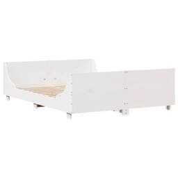 Berkfield Home Beautiful Bed Frame without Mattress White 150x200 cm King Size S - thumbnail 1