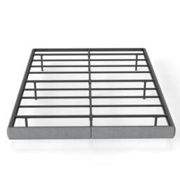 Rolipo Grey Floating Double Bed Frame with RGB LED Lights & Storage - thumbnail 6