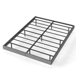 Rolipo Grey Floating Double Bed Frame with RGB LED Lights & Storage - thumbnail 5