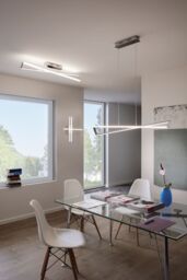 Loops Flush Ceiling Light Colour Chrome Shade White Plastic Bulb LED 18W Included - thumbnail 3